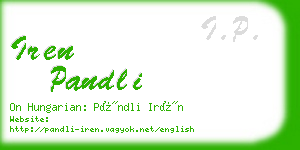 iren pandli business card